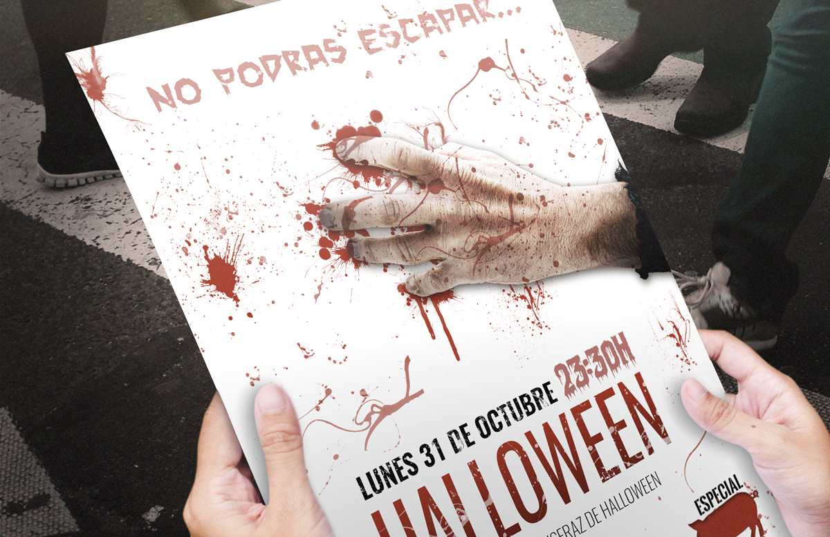 Diseño Poster de Halloween Pub Joker Cartagena